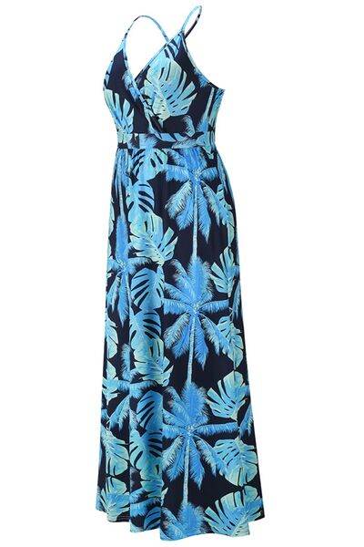 Crisscross Printed Surplice Cami Dress - Hovatok