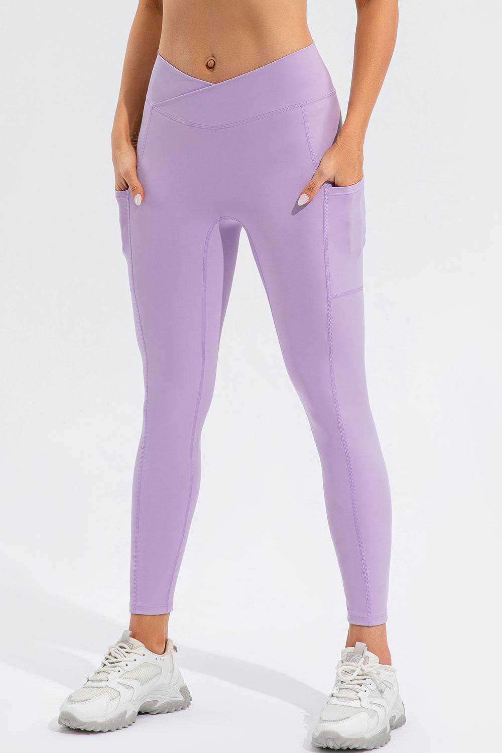 High Waist Active Leggings with Pockets - Hovatok