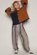 POL Color Block Half Zip Dropped Shoulder Sweatshirt - Hovatok