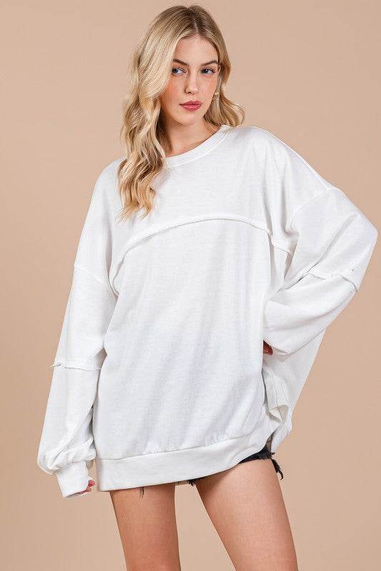 Ces Femme Exposed Seam Long Sleeve Sweatshirt - Hovatok