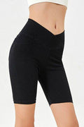 Basic Bae Asymmetrical Waist Denim Shorts with Pockets - Hovatok