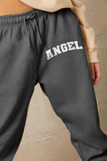 Simply Love Simply Love Full Size Drawstring Angel Graphic Long Sweatpants - Hovatok