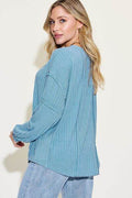 Basic Bae Full Size Ribbed Round Neck Long Sleeve T-Shirt - Hovatok