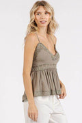 Mittoshop Crisscross Back Lace Detail V-Neck Cami - Hovatok