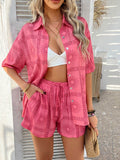 Devine Printed Button Down Shirt and Shorts Set - Hovatok