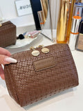 PU Leather Woven Clutch - Hovatok