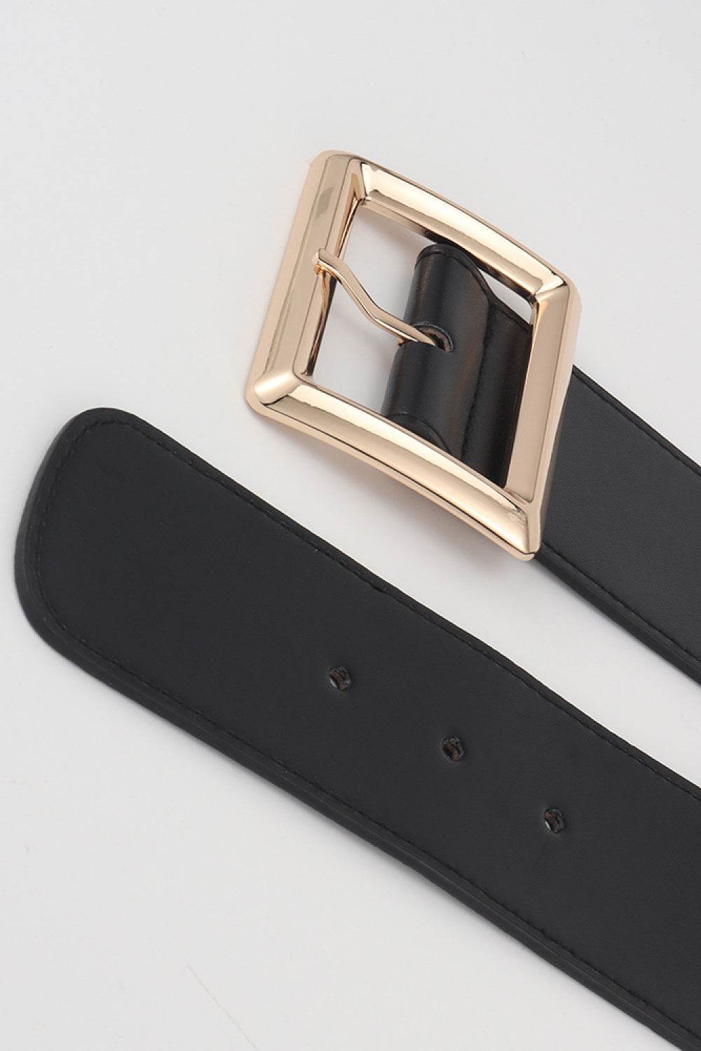 Rectangle Buckle Elastic Wide Belt - Hovatok