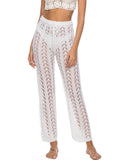 Cutout Drawstring High Waist Swim Pants - Hovatok