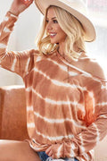 BiBi Tie Dye French Terry T-Shirt With Side Slits - Hovatok