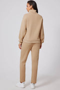 Half Snap Turtleneck Top and Pants Active Set - Hovatok