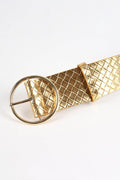 PU Leather Circle Shape Buckle Belt - Hovatok