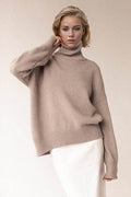 Basic Bae Turtleneck Dropped Shoulder Long Sleeve Sweater - Hovatok
