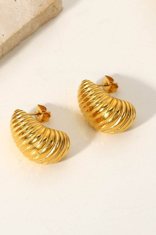 Shell Shore Spiral Stud Earrings - Hovatok