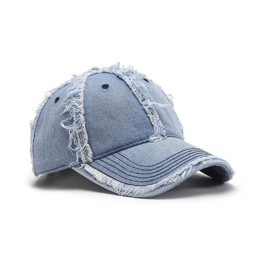 Raw Hem Cotton Baseball Cap - Hovatok