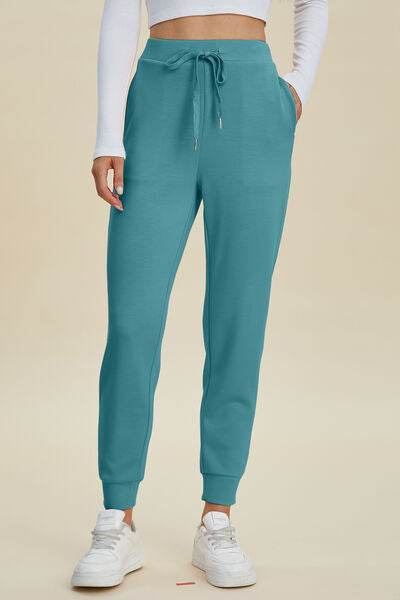 Basic Bae Full Size Air Scuba Drawstring High Waist Joggers - Hovatok