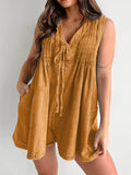 Tied Romper with Pockets - Hovatok