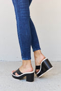 Weeboo Cherish The Moments Contrast Platform Sandals in Black - Hovatok