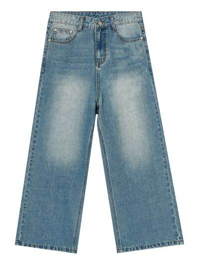 Wide Leg Jeans with Pockets - Hovatok