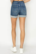 RISEN High Rise Cuffed Denim Shorts - Hovatok