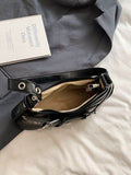 PU Leather Buckle Shoulder Bag - Hovatok