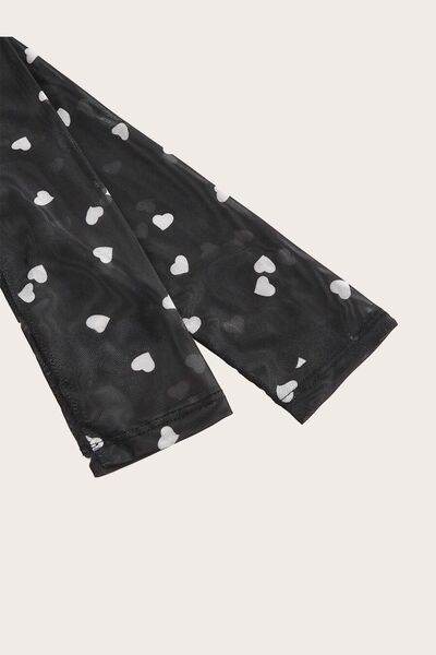 Heart Square Neck Long Sleeve Bodysuit - Hovatok