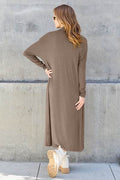 Basic Bae Full Size Open Front Long Sleeve Cover Up - Hovatok