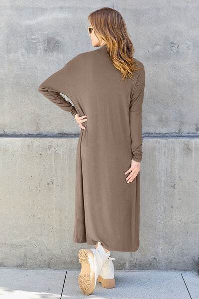 Basic Bae Full Size Open Front Long Sleeve Cover Up - Hovatok