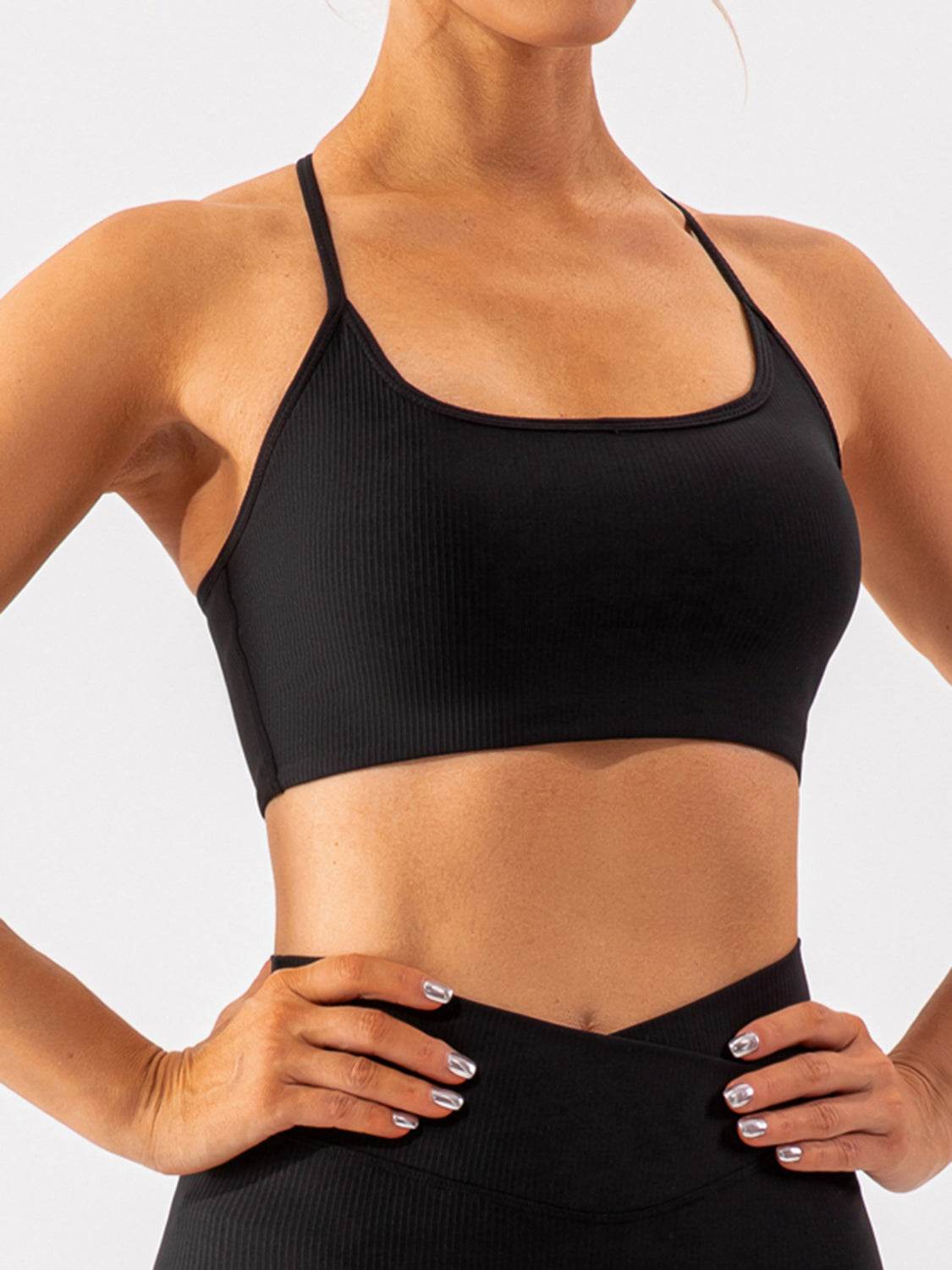 Spaghetti Strap Active Bra - Hovatok