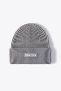 NEWYORK Patch Rib-Knit Cuffed Beanie - Hovatok