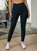 Textured High Waist Active Leggings - Hovatok