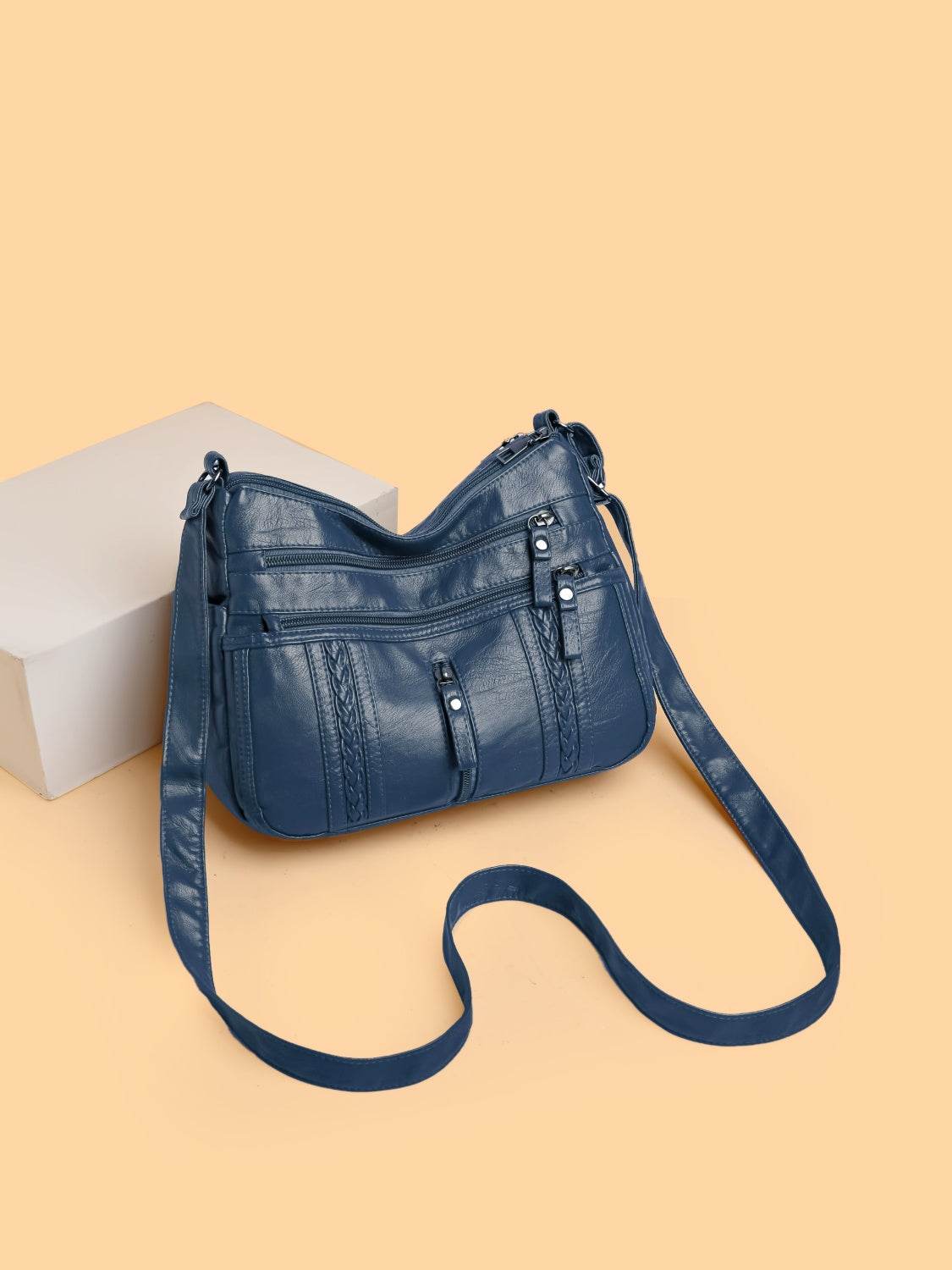 PU Leather Adjustable Strap Shoulder Bag - Hovatok
