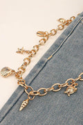 Sea Element Charm Iron Chain Belt - Hovatok