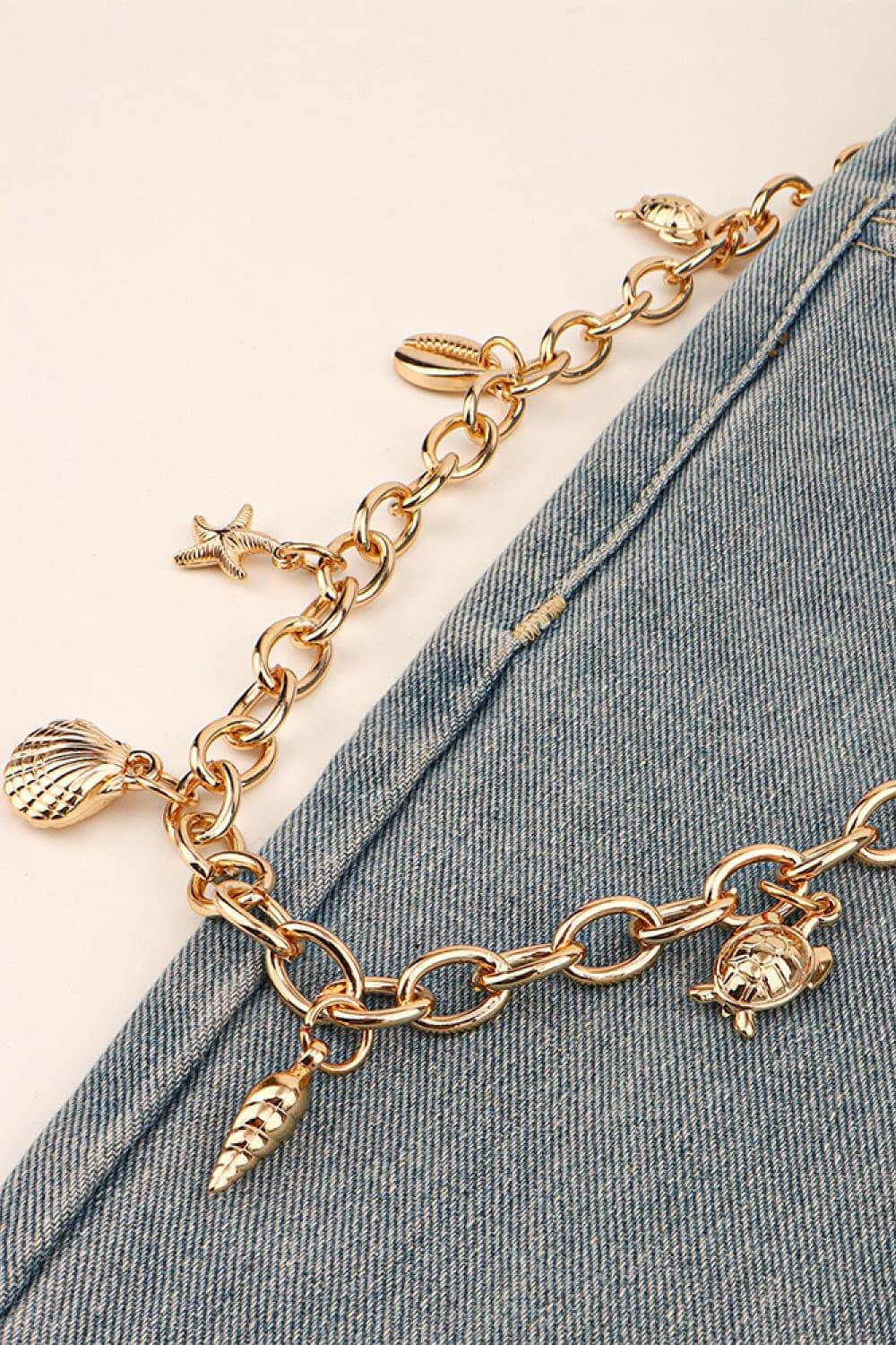 Sea Element Charm Iron Chain Belt - Hovatok