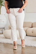 RFM Mini Mia Full Size Tummy Control High Waist Raw Hem Jeans - Hovatok