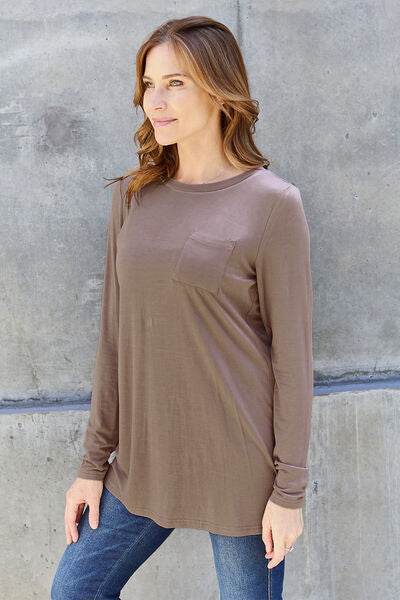Basic Bae Full Size Round Neck Long Sleeve Top - Hovatok