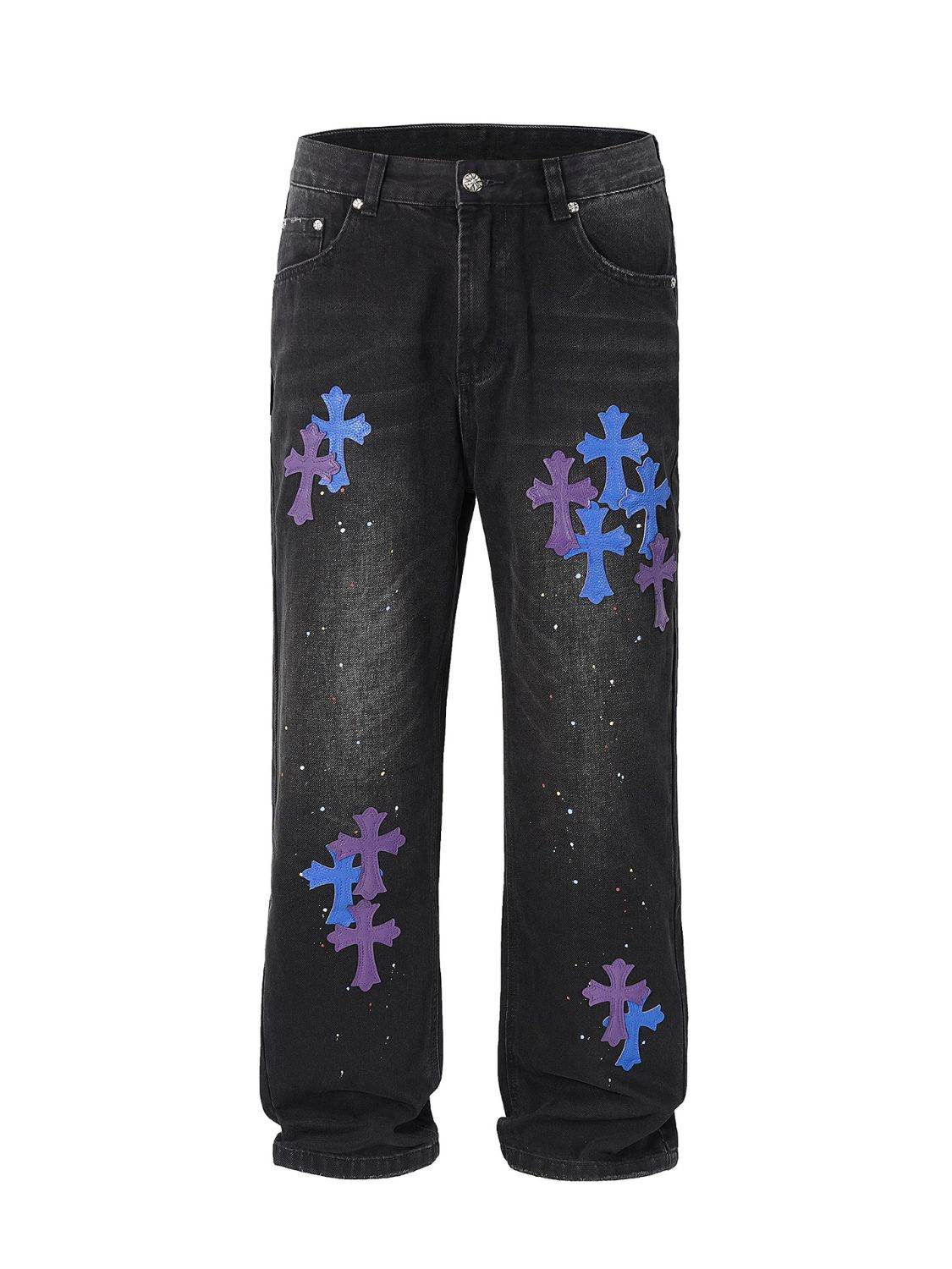 Men's Cross Wide Straight Jeans - Hovatok