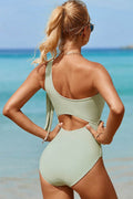 Tied One Shoulder One-Piece Swimwear - Hovatok