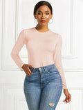 Round Neck Long Sleeve Bodysuit - Hovatok