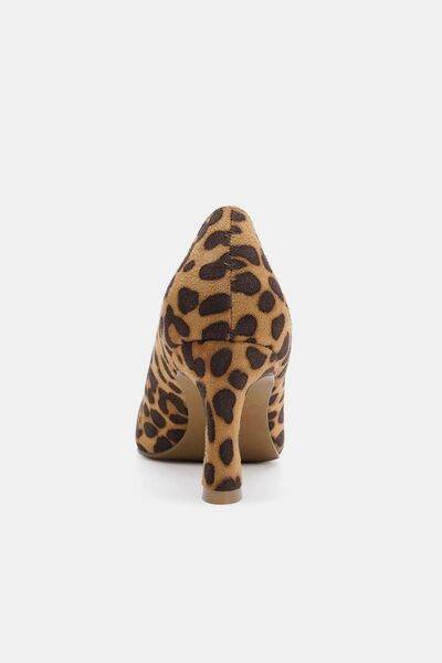 Beast Fashion Faux Suede Leopard Point Toe Pumps - Hovatok