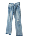 Men's Distressed Raw Hem Jeans - Hovatok