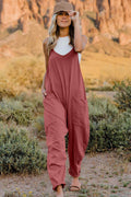 Double Take Full Size V-Neck Sleeveless Jumpsuit with Pockets - Hovatok