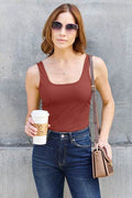 Basic Bae Full Size Square Neck Wide Strap Tank - Hovatok