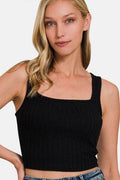 Zenana Ribbed Cropped Tank - Hovatok