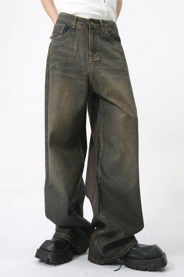 Wide Leg Men's Jeans with Pockets - Hovatok