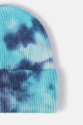 Tie-Dye Cuffed Rib-Knit Beanie Hat - Hovatok