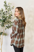 Mandy Plaid Dropped Shoulder Shirt - Hovatok