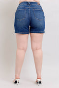 Judy Blue Full Size Double Button Waistband Denim Shorts Plus Size - Hovatok