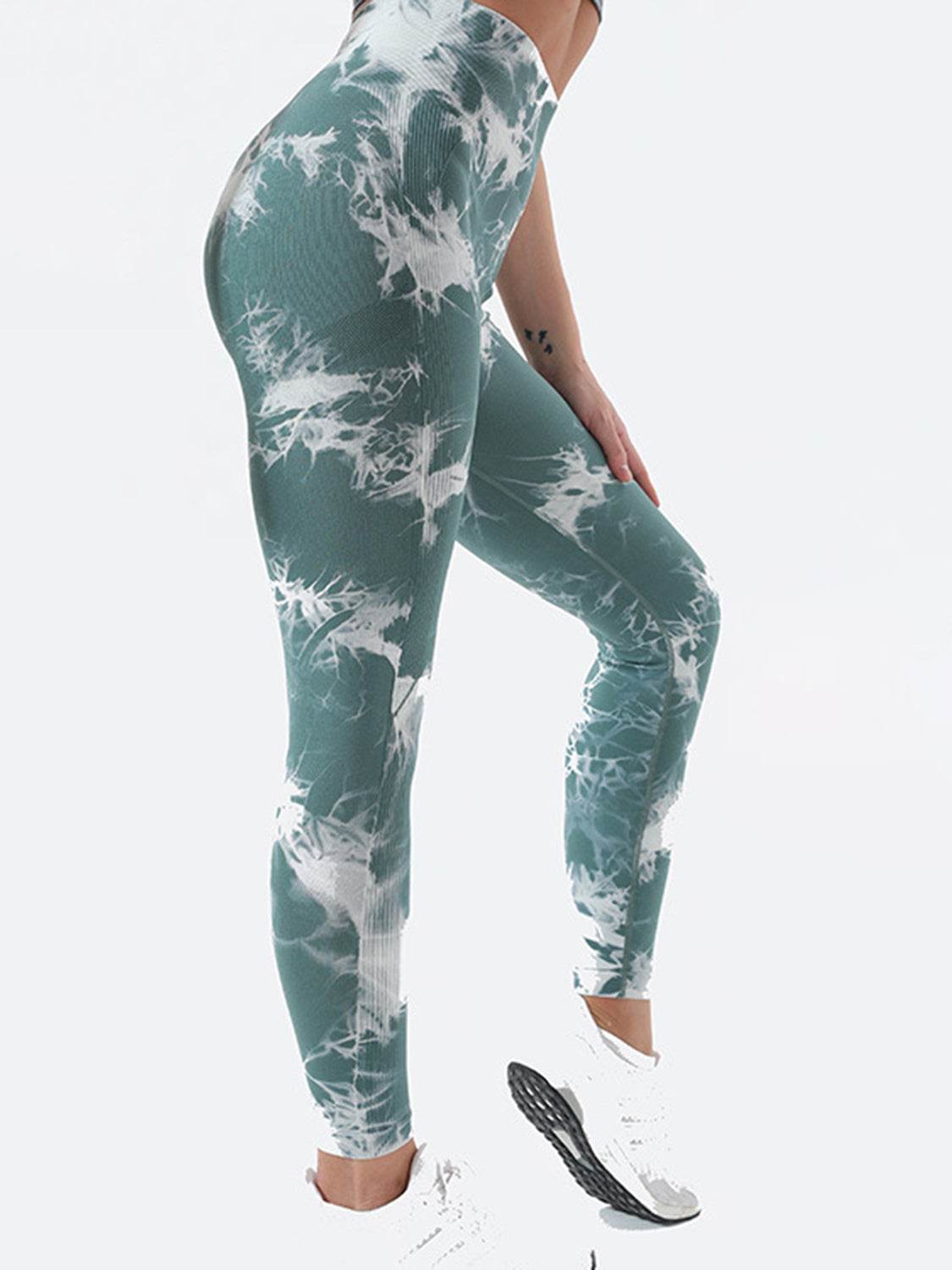 Tie-Dye High Waist Active Leggings - Hovatok
