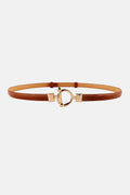 Toggle Buckle Skinny PU Belt - Hovatok