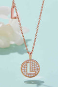 Adored Moissanite K to T Pendant Necklace - Hovatok